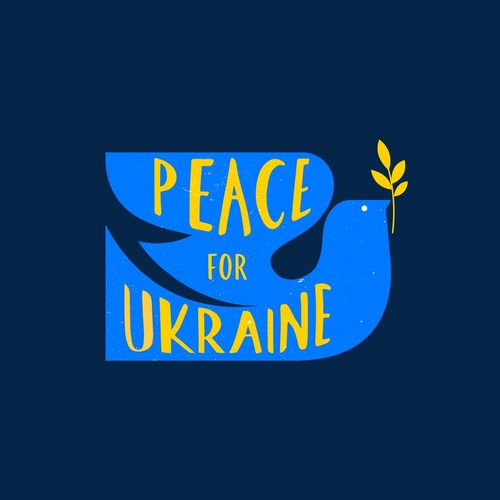 Blue and Yellow Peace for Ukraine Dove of Peace PFP