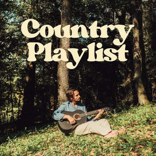 Green Yellow Retro Vintage Nature Indie Country Playlist Cover