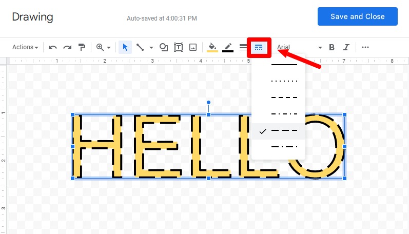 Outline style option in Google Docs