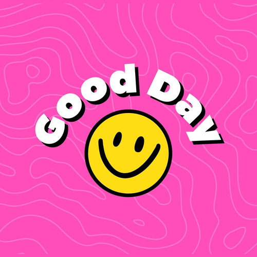 Pink Minimalist Good Day Workout Playlist Cover