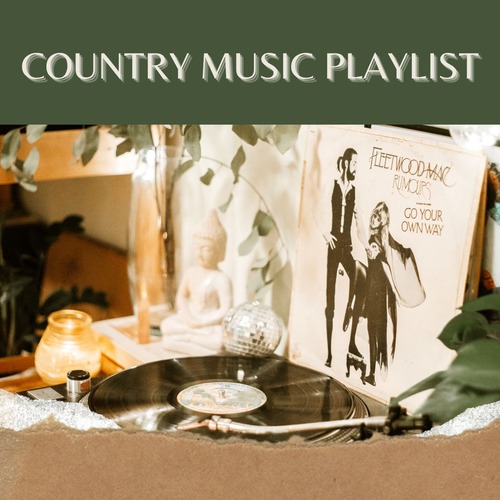 Vintage Record Player Country Music Playlist Cover