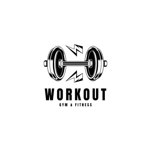 White Modern Gym & Fitness Playlist Cover
