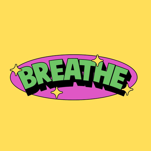Yellow and Green Fun Breathe Workout Music Playlist Cover